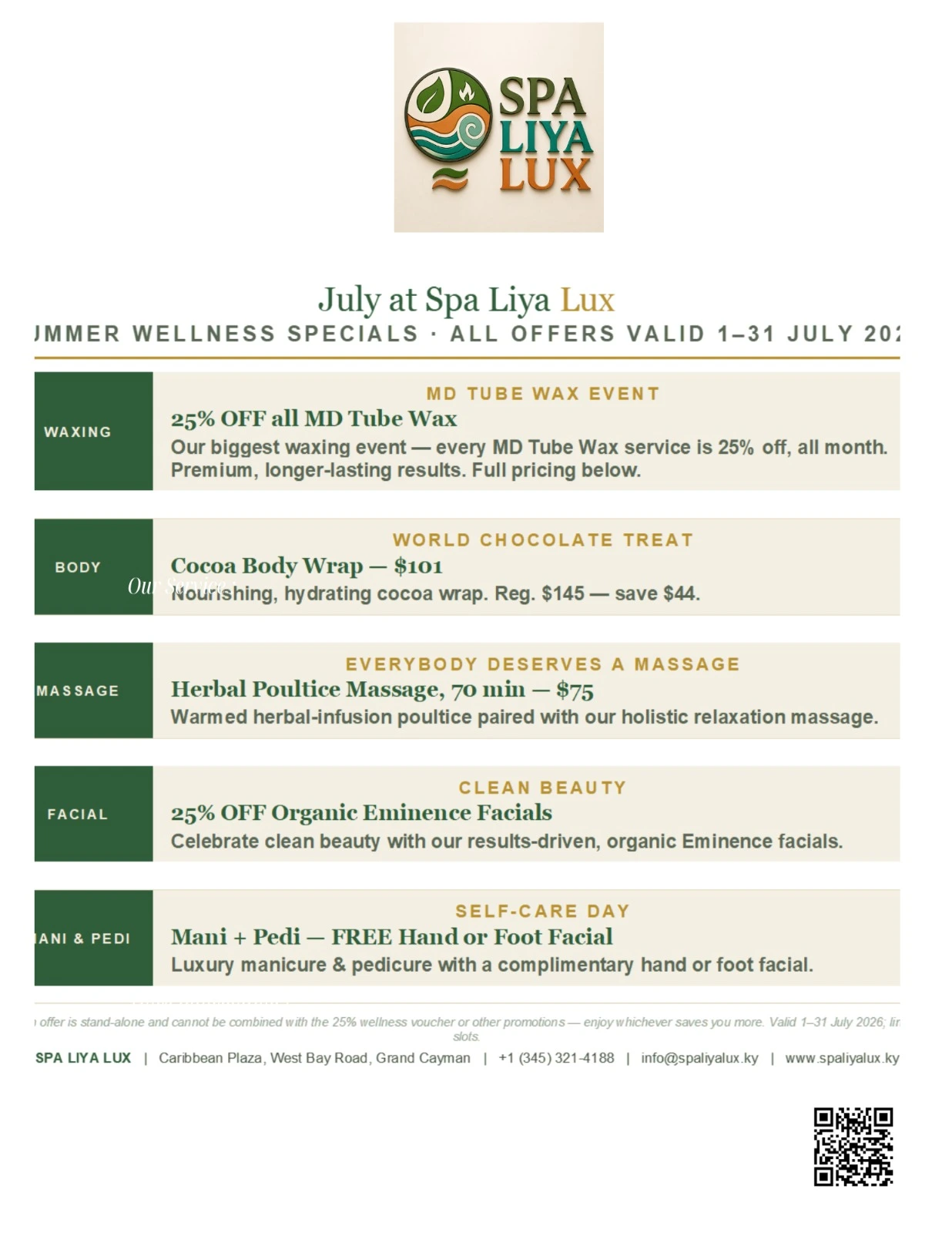 July Wellness Specials